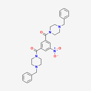 (5-Nitrobenzene-1,3-diyl)bis[(4-benzylpiperazin-1-yl)methanone]