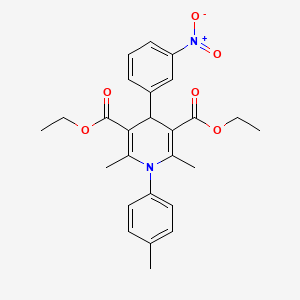 Diethyl 2,6-dimethyl-1-(4-methylphenyl)-4-(3-nitrophenyl)-1,4-dihydropyridine-3,5-dicarboxylate