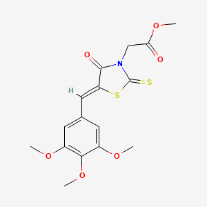 methyl [(5Z)-4-oxo-2-thioxo-5-(3,4,5-trimethoxybenzylidene)-1,3-thiazolidin-3-yl]acetate