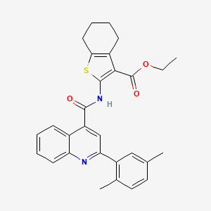 Ethyl 2-({[2-(2,5-dimethylphenyl)quinolin-4-yl]carbonyl}amino)-4,5,6,7-tetrahydro-1-benzothiophene-3-carboxylate