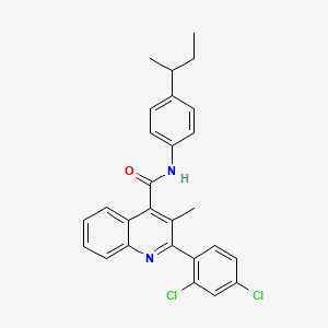 N-[4-(butan-2-yl)phenyl]-2-(2,4-dichlorophenyl)-3-methylquinoline-4-carboxamide