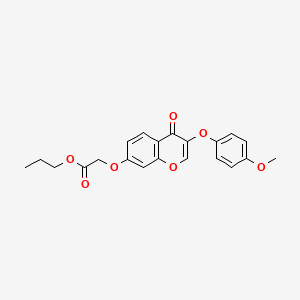 propyl {[3-(4-methoxyphenoxy)-4-oxo-4H-chromen-7-yl]oxy}acetate