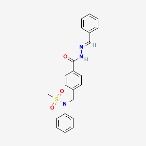 N-(4-{[(2E)-2-benzylidenehydrazinyl]carbonyl}benzyl)-N-phenylmethanesulfonamide