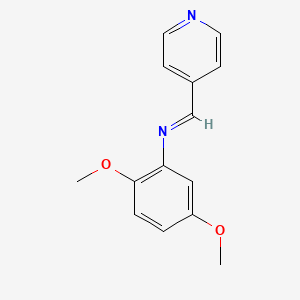 2,5-dimethoxy-N-[(Z)-pyridin-4-ylmethylidene]aniline