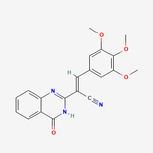 (2E)-2-(4-hydroxyquinazolin-2-yl)-3-(3,4,5-trimethoxyphenyl)prop-2-enenitrile