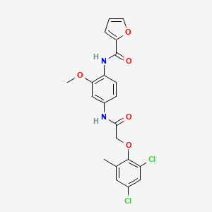 N-(4-{[(2,4-dichloro-6-methylphenoxy)acetyl]amino}-2-methoxyphenyl)furan-2-carboxamide