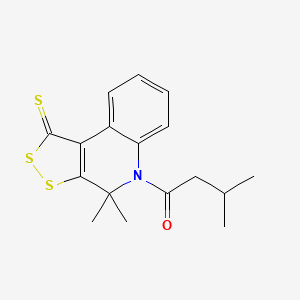 1-(4,4-dimethyl-1-thioxo-1,4-dihydro-5H-[1,2]dithiolo[3,4-c]quinolin-5-yl)-3-methylbutan-1-one