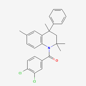 (3,4-dichlorophenyl)(2,2,4,6-tetramethyl-4-phenyl-3,4-dihydroquinolin-1(2H)-yl)methanone