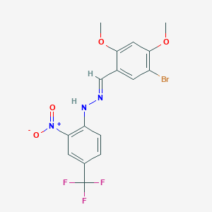 5-Bromo-2,4-dimethoxybenzaldehyde (2-nitro-4-(trifluoromethyl)phenyl)hydrazone