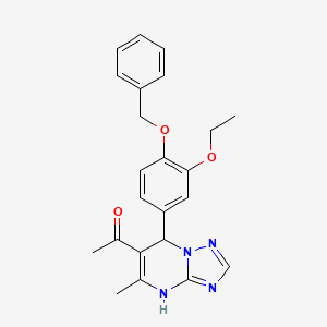 1-{7-[4-(Benzyloxy)-3-ethoxyphenyl]-5-methyl-4,7-dihydro[1,2,4]triazolo[1,5-a]pyrimidin-6-yl}ethanone