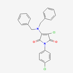 3-chloro-1-(4-chlorophenyl)-4-(dibenzylamino)-1H-pyrrole-2,5-dione