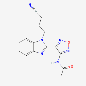 N-{4-[1-(3-cyanopropyl)-1H-benzimidazol-2-yl]-1,2,5-oxadiazol-3-yl}acetamide