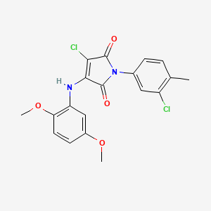 3-chloro-1-(3-chloro-4-methylphenyl)-4-[(2,5-dimethoxyphenyl)amino]-1H-pyrrole-2,5-dione