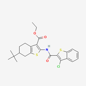 Ethyl 6-tert-butyl-2-{[(3-chloro-1-benzothiophen-2-yl)carbonyl]amino}-4,5,6,7-tetrahydro-1-benzothiophene-3-carboxylate