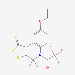 1-(8-ethoxy-4,4-dimethyl-1-thioxo-1,4-dihydro-5H-[1,2]dithiolo[3,4-c]quinolin-5-yl)-2,2,2-trifluoroethanone