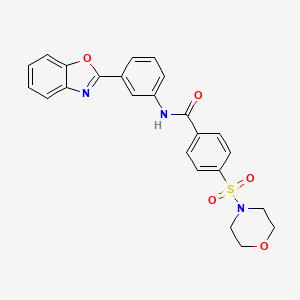 molecular formula C24H21N3O5S B11655648 N-(3-(benzo[d]oxazol-2-yl)phenyl)-4-(morpholinosulfonyl)benzamide 