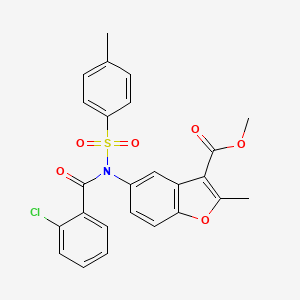 Methyl 5-{[(2-chlorophenyl)carbonyl][(4-methylphenyl)sulfonyl]amino}-2-methyl-1-benzofuran-3-carboxylate