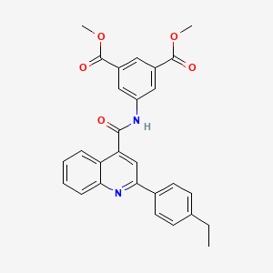 Dimethyl 5-({[2-(4-ethylphenyl)quinolin-4-yl]carbonyl}amino)benzene-1,3-dicarboxylate