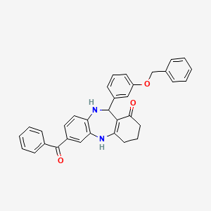 11-[3-(benzyloxy)phenyl]-7-(phenylcarbonyl)-2,3,4,5,10,11-hexahydro-1H-dibenzo[b,e][1,4]diazepin-1-one