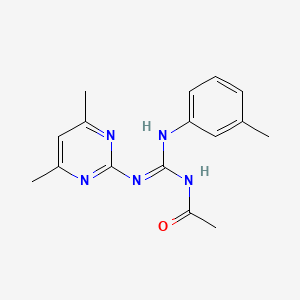 N-[(Z)-[(4,6-Dimethylpyrimidin-2-YL)amino][(3-methylphenyl)amino]methylidene]acetamide