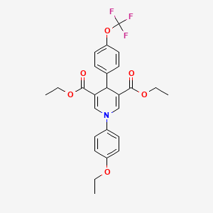 Diethyl 1-(4-ethoxyphenyl)-4-[4-(trifluoromethoxy)phenyl]-1,4-dihydropyridine-3,5-dicarboxylate