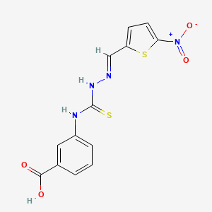 3-(((2-((5-Nitro-2-thienyl)methylene)hydrazino)carbothioyl)amino)benzoic acid