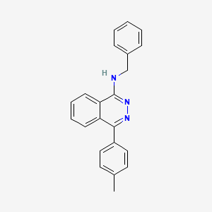 molecular formula C22H19N3 B11655750 N-benzyl-4-(4-methylphenyl)phthalazin-1-amine 