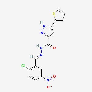 N'-(2-Chloro-5-nitrobenzylidene)-3-(2-thienyl)-1H-pyrazole-5-carbohydrazide