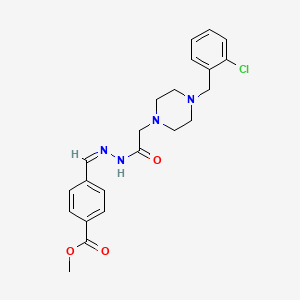 Methyl 4-[(Z)-[(2-{4-[(2-chlorophenyl)methyl]piperazin-1-YL}acetamido)imino]methyl]benzoate