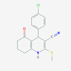 4-(4-Chlorophenyl)-2-(methylsulfanyl)-5-oxo-1,4,5,6,7,8-hexahydroquinoline-3-carbonitrile