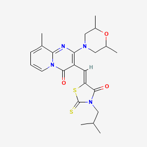 2-(2,6-dimethyl-4-morpholinyl)-3-[(Z)-(3-isobutyl-4-oxo-2-thioxo-1,3-thiazolidin-5-ylidene)methyl]-9-methyl-4H-pyrido[1,2-a]pyrimidin-4-one