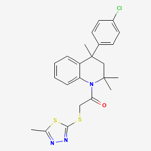 1-[4-(4-chlorophenyl)-2,2,4-trimethyl-3,4-dihydroquinolin-1(2H)-yl]-2-[(5-methyl-1,3,4-thiadiazol-2-yl)sulfanyl]ethanone