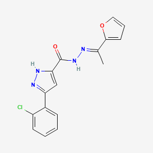 3-(2-chlorophenyl)-N'-[(E)-1-(2-furyl)ethylidene]-1H-pyrazole-5-carbohydrazide