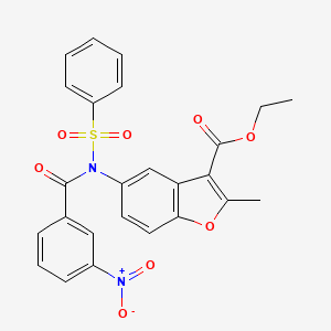 Ethyl 2-methyl-5-{[(3-nitrophenyl)carbonyl](phenylsulfonyl)amino}-1-benzofuran-3-carboxylate