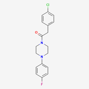 2-(4-Chlorophenyl)-1-[4-(4-fluorophenyl)piperazin-1-yl]ethanone