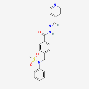 N-phenyl-N-(4-{[(2E)-2-(pyridin-4-ylmethylidene)hydrazinyl]carbonyl}benzyl)methanesulfonamide