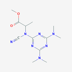 methyl N-[4,6-bis(dimethylamino)-1,3,5-triazin-2-yl]-N-cyanoalaninate