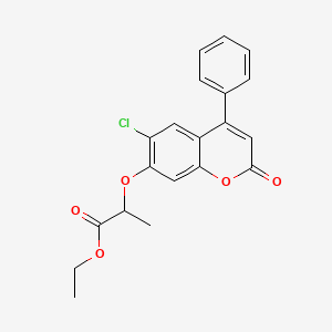 ethyl 2-[(6-chloro-2-oxo-4-phenyl-2H-chromen-7-yl)oxy]propanoate