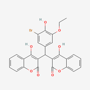 3,3'-[(3-bromo-5-ethoxy-4-hydroxyphenyl)methanediyl]bis(4-hydroxy-2H-chromen-2-one)