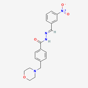 4-(morpholin-4-ylmethyl)-N'-[(E)-(3-nitrophenyl)methylidene]benzohydrazide