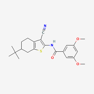 N-(6-tert-butyl-3-cyano-4,5,6,7-tetrahydro-1-benzothiophen-2-yl)-3,5-dimethoxybenzamide