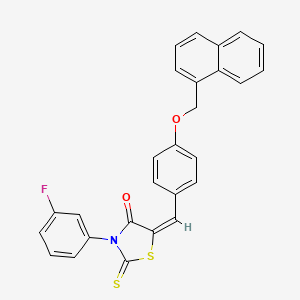 (5E)-3-(3-fluorophenyl)-5-[4-(naphthalen-1-ylmethoxy)benzylidene]-2-thioxo-1,3-thiazolidin-4-one