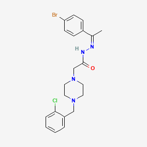 N'-[(1Z)-1-(4-Bromophenyl)ethylidene]-2-{4-[(2-chlorophenyl)methyl]piperazin-1-YL}acetohydrazide