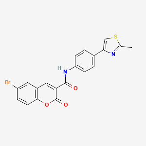 6-bromo-N-[4-(2-methyl-1,3-thiazol-4-yl)phenyl]-2-oxo-2H-chromene-3-carboxamide