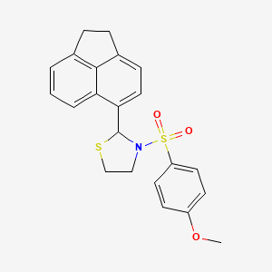 2-(1,2-Dihydroacenaphthylen-5-yl)-3-[(4-methoxyphenyl)sulfonyl]-1,3-thiazolidine