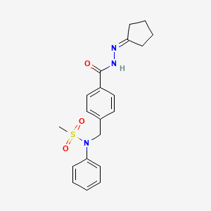 N-{4-[(2-cyclopentylidenehydrazino)carbonyl]benzyl}-N-phenylmethanesulfonamide