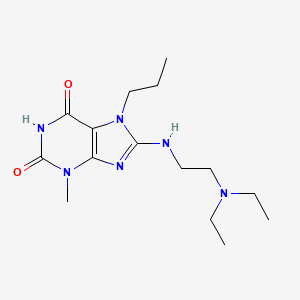 8-{[2-(diethylamino)ethyl]amino}-3-methyl-7-propyl-2,3,6,7-tetrahydro-1H-purine-2,6-dione