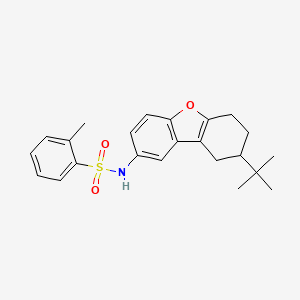 2-Methyl-N-[8-(2-methyl-2-propanyl)-6,7,8,9-tetrahydrodibenzo[B,D]furan-2-YL]benzenesulfonamide