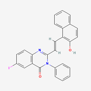 2-[(E)-2-(2-hydroxynaphthalen-1-yl)ethenyl]-6-iodo-3-phenylquinazolin-4(3H)-one