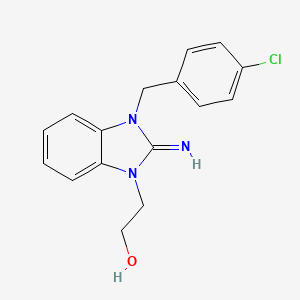 2-[3-(4-chlorobenzyl)-2-imino-2,3-dihydro-1H-benzimidazol-1-yl]ethanol